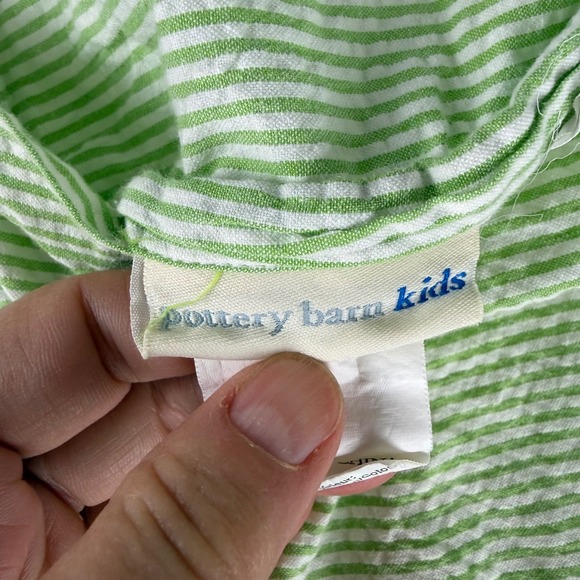 Pottery Barn Kids Quilted Pillow Sham Cover Floral Patchwork Green White Pink - Picture 3 of 7